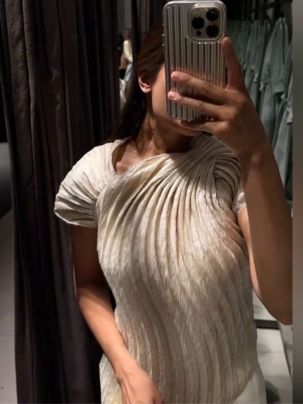 ZARA NWT ZW Collection Pleated Top